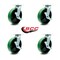 Service Caster 8 Inch Green Poly on Cast Iron Swivel Caster Set with Roller Bearings and Brakes SCC-30CS820-PUR-GB-TLB-4 - alternate 5